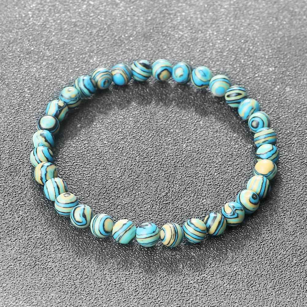 Naomi - Blauw malachiet natuursteen armband